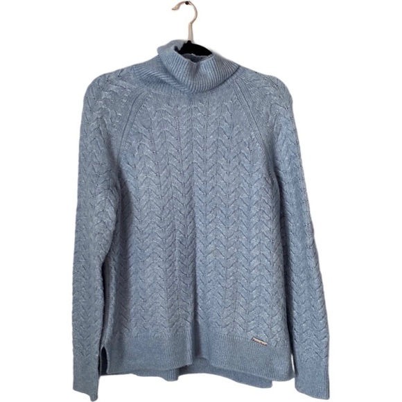Michael Kors Chambray Knit Turtle Neck Sweater size small - Picture 1 of 6